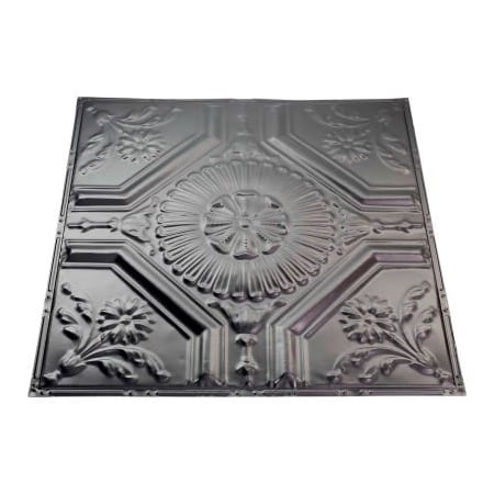 Acoustic Ceiling Products Great Lakes Tin Rochester 2' X 2' Nail-up Tin Ceiling Tile in Argento - T58-07